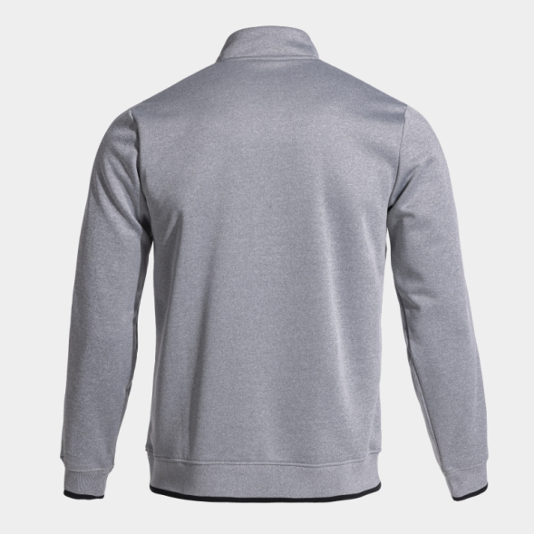 SUDADERA OLIMPIADA GRIS MELANGE NEGRO