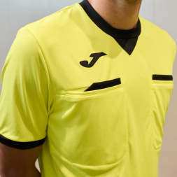 CAMISETA MANGA CORTA REFEREE AMARILLO FLUOR NEGRO