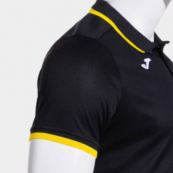 POLO MANGA CORTA COMBI PREMIUM NEGRO AMARILLO