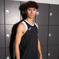 CAMISETA SIN MANGAS CANCHA NEGRO BLANCO