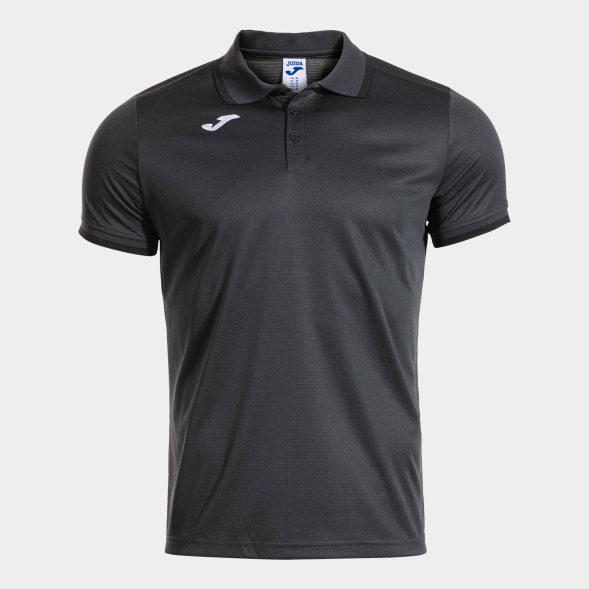 POLO MANGA CORTA COMBI PREMIUM ANTRACITA NEGRO