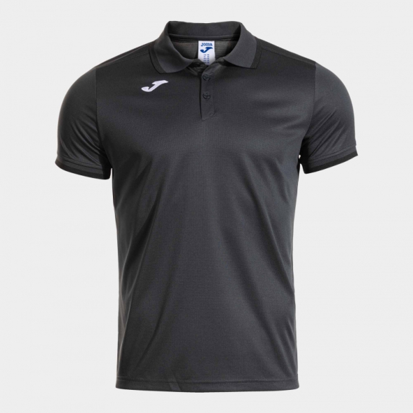 POLO MANGA CORTA COMBI PREMIUM ANTRACITA NEGRO