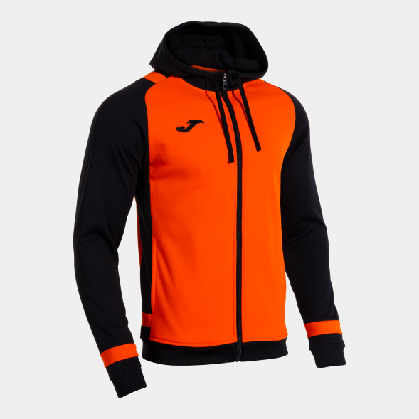 CHAQUETA CON CAPUCHA LIDER NARANJA NEGRO
