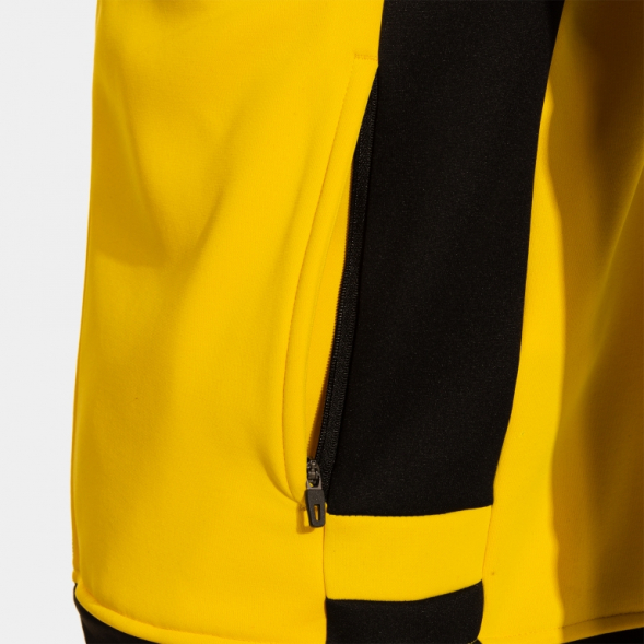 CHAQUETA CON CAPUCHA LIDER AMARILLO NEGRO