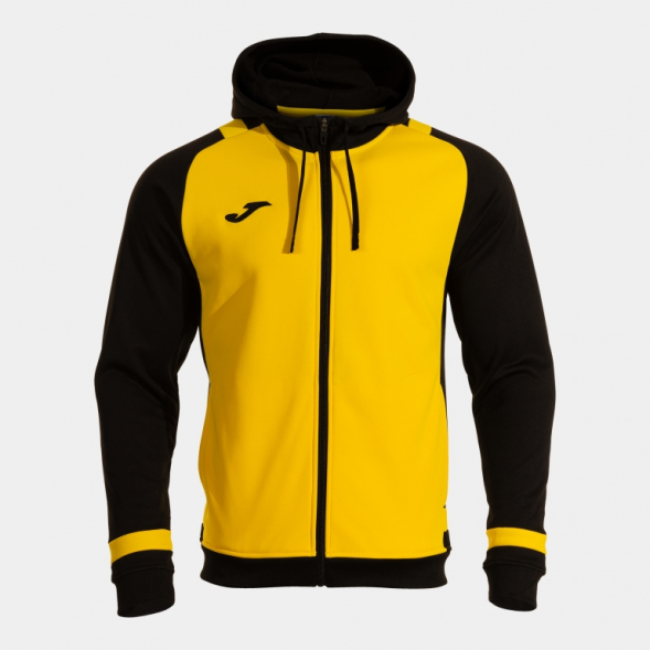 CHAQUETA CON CAPUCHA LIDER AMARILLO NEGRO