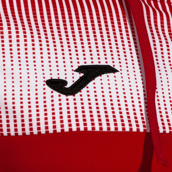 CHAQUETA CON CAPUCHA ECO SUPERNOVA ROJO BLANCO