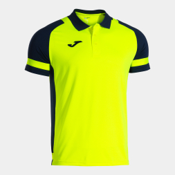 POLO MANGA CORTA LIDER AMARILLO FLUOR MARINO