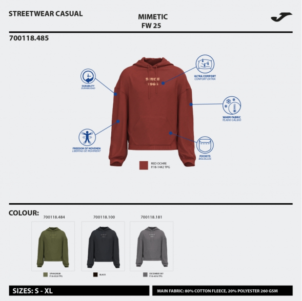 SUDADERA CON CAPUCHA MIMETIC NEGRO