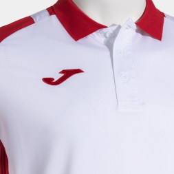 POLO MANGA CORTA LIDER BLANCO ROJO