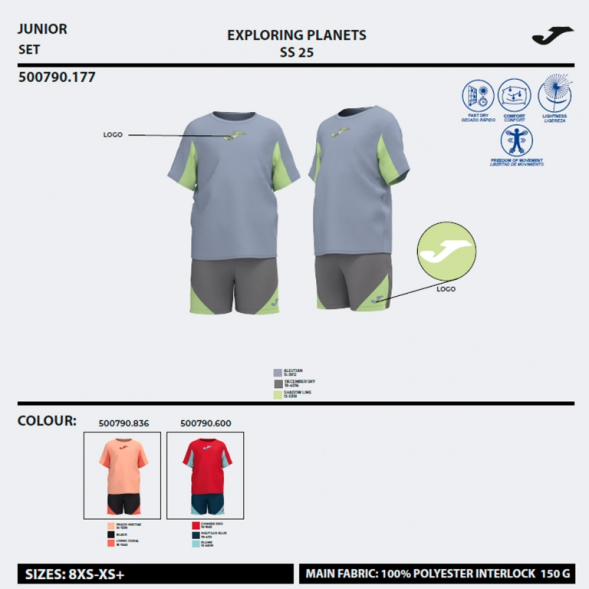 SET KIDS CAMP NARANJA NEGRO