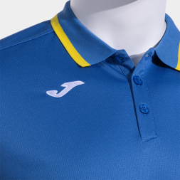 POLO MANGA CORTA COMBI PREMIUM ROYAL AMARILLO