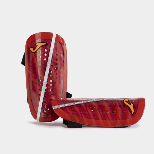 ESPINILLERAS ATTACK ROJO NARANJA FLUOR