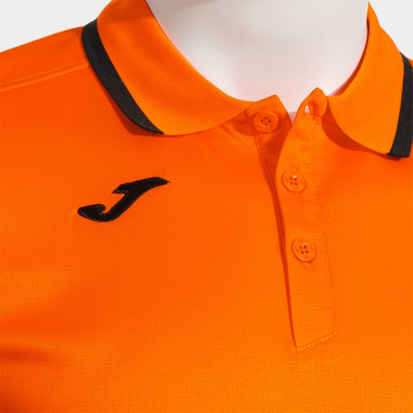 POLO MANGA CORTA COMBI PREMIUM NARANJA NEGRO