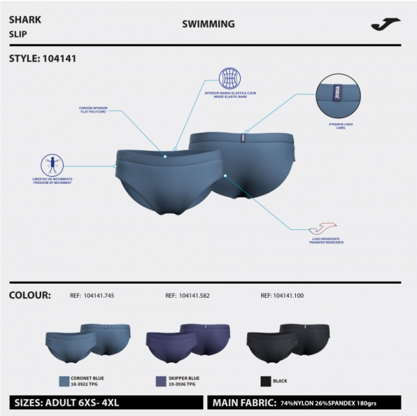 SLIP DE BAÑO SHARK AZUL SKIPPER