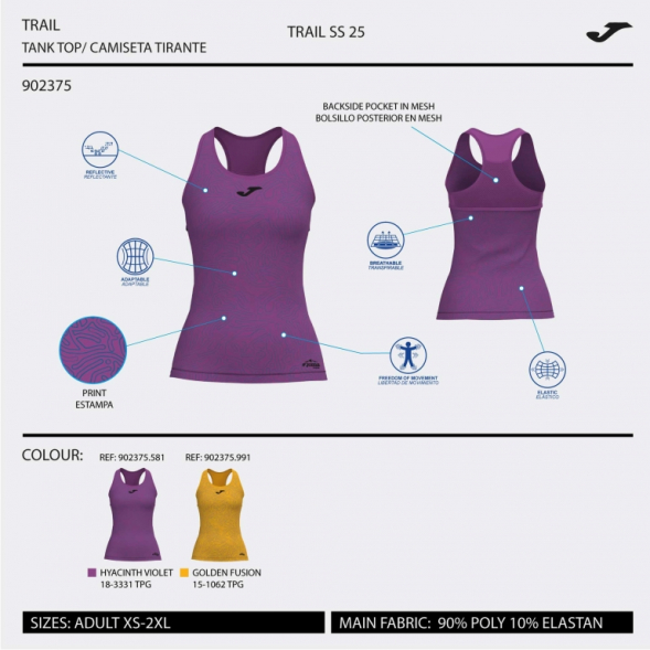 CAMISETA TIRANTES R-NATURE VIOLETA