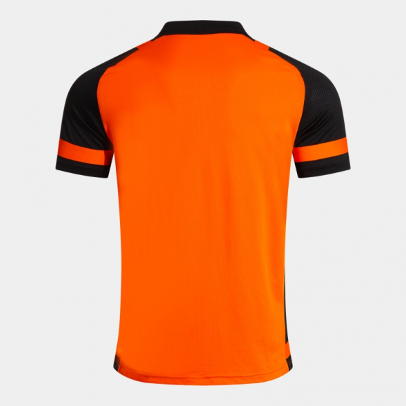 POLO MANGA CORTA LIDER NARANJA NEGRO