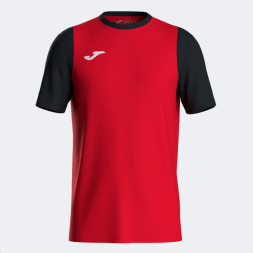 CAMISETA MANGA CORTA CANCHA ROJO NEGRO