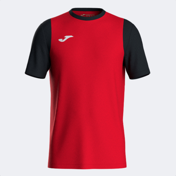 CAMISETA MANGA CORTA CANCHA ROJO NEGRO
