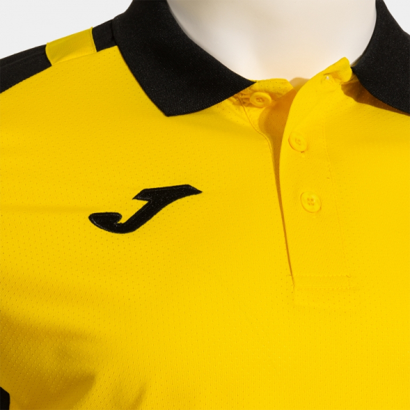 POLO MANGA CORTA LIDER AMARILLO NEGRO
