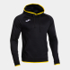 SUDADERA CON CAPUCHA COMBI PREMIUM NEGRO AMARILLO