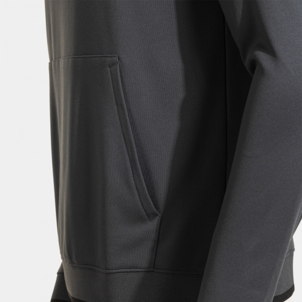 SUDADERA CON CAPUCHA COMBI PREMIUM ANTRACITA NEGRO