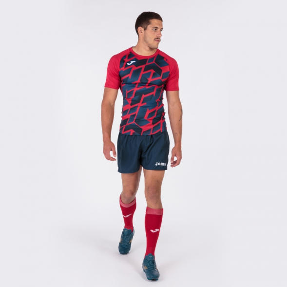 Футболка с коротким рукавом PERFORMANCE RUGBY Красный-темно синий