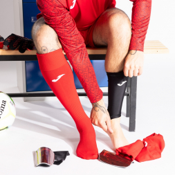 ESPINILLERAS SPARTAN ROJO NEGRO