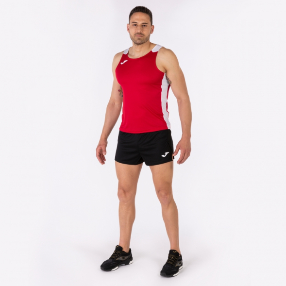 Майка на бретельках RECORD II Красный-белый