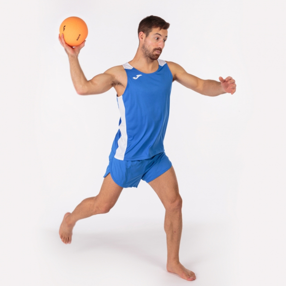 Майка на бретельках RECORD II Синий-белый