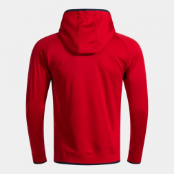 SUDADERA CON CAPUCHA COMBI PREMIUM ROJO MARINO