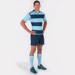 Футболка с коротким рукавом PRORUGBY II Темно синий-голубой