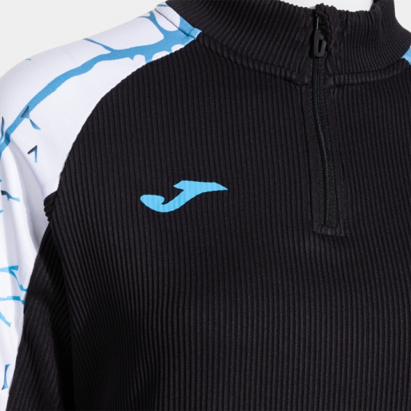 SUDADERA ELITE IX NEGRO BLANCO