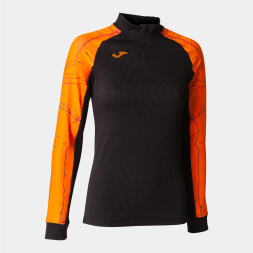 SUDADERA ELITE IX NEGRO NARANJA