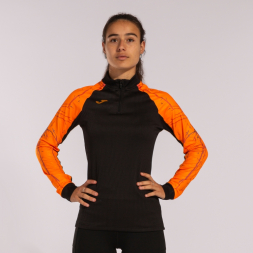 SUDADERA ELITE IX NEGRO NARANJA
