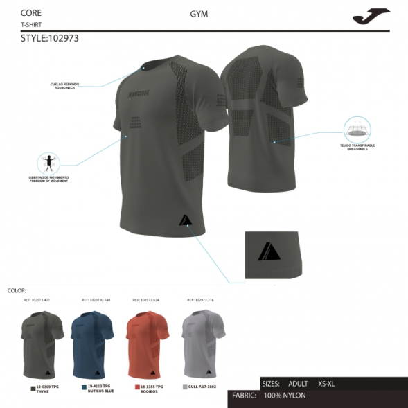 CAMISETA MANGA CORTA INDOOR GYM ROJO