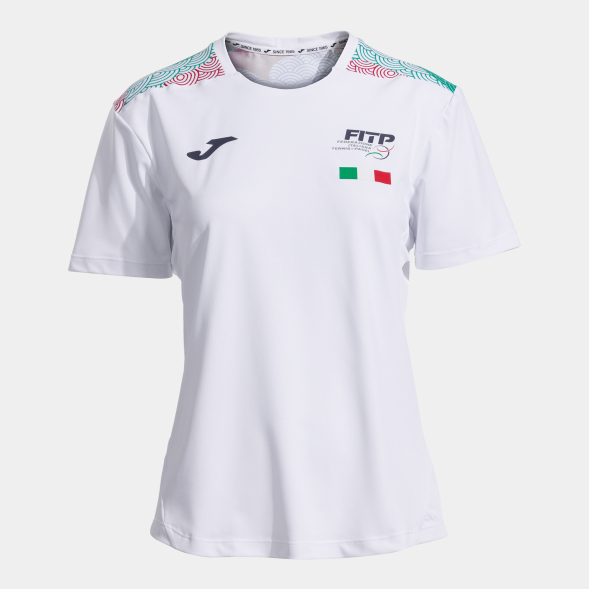 CAMISETA MANGA CORTA MUJER 1ª FED. ITALIA TENIS Y PADEL