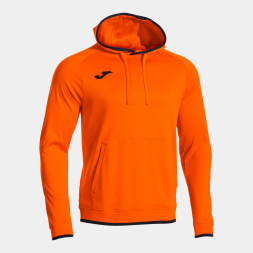 SUDADERA CON CAPUCHA COMBI PREMIUM NARANJA NEGRO