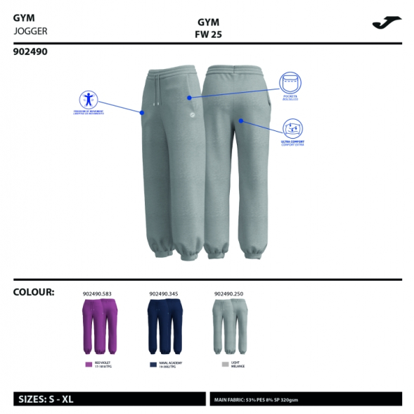 PANTALÓN LARGO CORE GRIS MELANGE