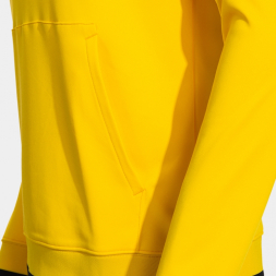 SUDADERA CON CAPUCHA COMBI PREMIUM AMARILLO NEGRO