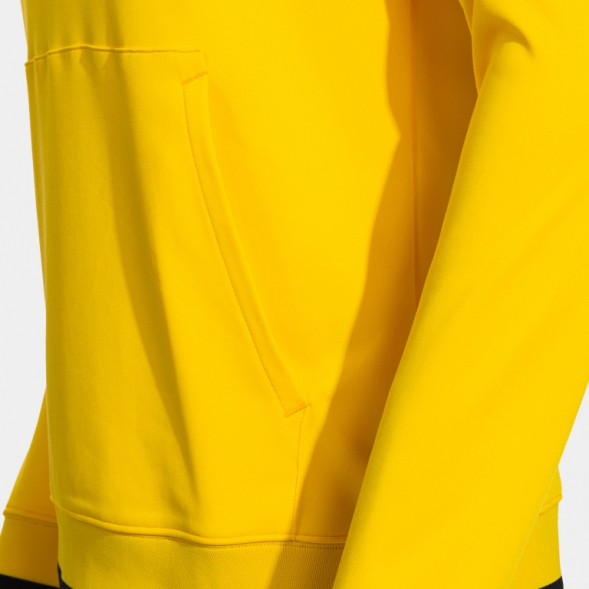 SUDADERA CON CAPUCHA COMBI PREMIUM AMARILLO NEGRO