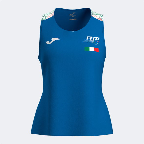 CAMISETA SIN MANGAS MUJER 2ª FED. ITALIA TENIS Y PADEL