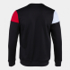 SUDADERA CREW V NEGRO ROJO