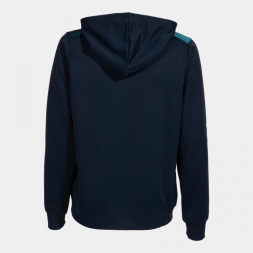 CHAQUETA CON CAPUCHA ECO SUPERNOVA MARINO TURQUESA FLÚOR