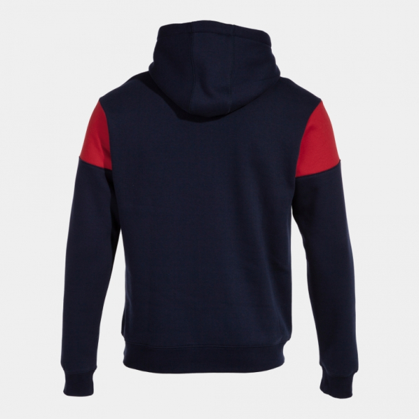 SUDADERA CON CAPUCHA CREW V MARINO ROJO