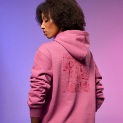 SUDADERA CON CAPUCHA U-TRIBE ROSA