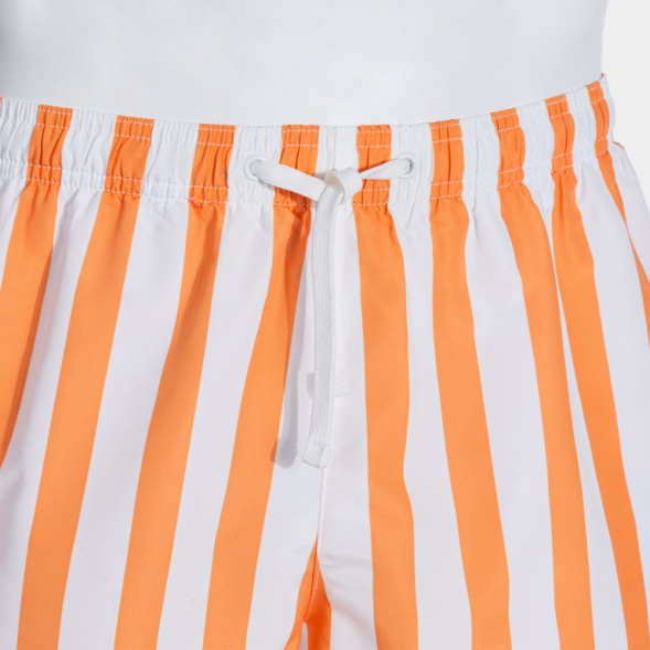 BERMUDA DE BAÑO PARTY NARANJA BLANCO