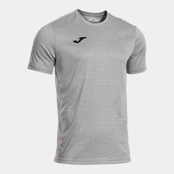 CAMISETA MANGA CORTA OLIMPIADA GRIS MELANGE NEGRO