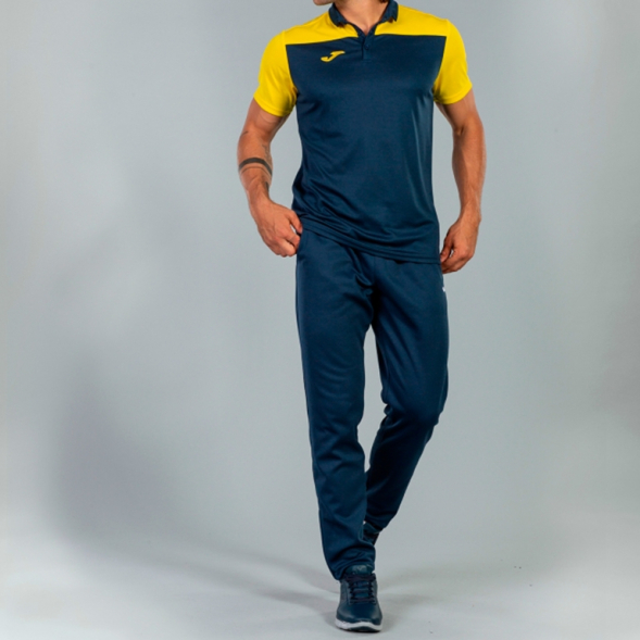 Поло с коротким рукавом HOBBY Темно синий-желтый