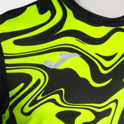 CAMISETA MANGA CORTA LION II NEGRO AMARILLO FLUOR