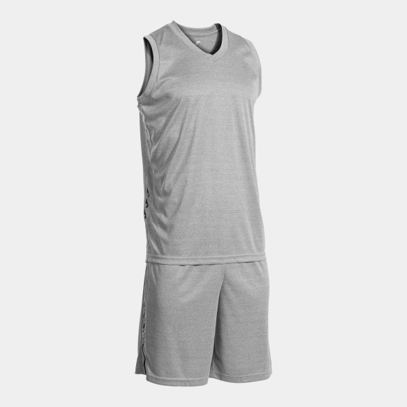 SET OLIMPIADA BASKET GRIS MELANGE NEGRO